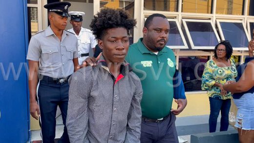 Police escort murder accused, Kayode Richardson, 18, to prison on Monday, Feb. 19, 2024.