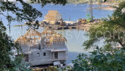 Work on over-water villas at Sandals Beaches Resort in Buccament Bay on Tuesday, Jan. 30, 2024.