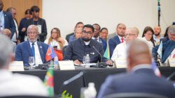 Guyana President Irfaan Ali addressing the eighth CELAC Summit in St. Vincent on Friday, March 1, 2024. (Photo: DPI Guyana)