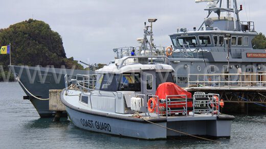 Coast Guard vessels at the St. Vincent and the Grenadines Coast Guard Service Calliaqua Base on Feb. 28, 2024.