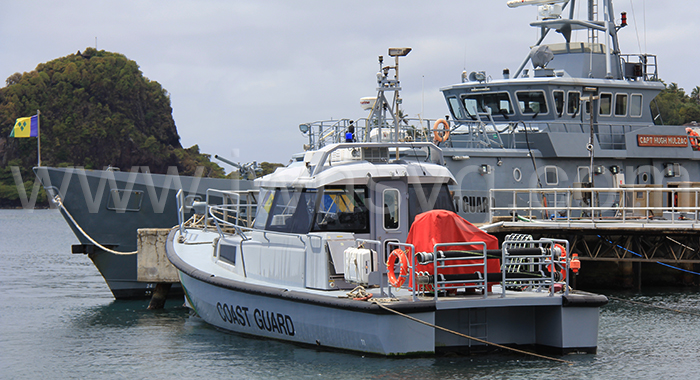 Coast Guard vessels at the St. Vincent and the Grenadines Coast Guard Service Calliaqua Base on Feb. 28, 2024.