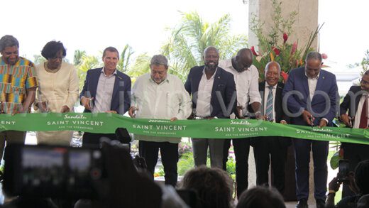 The ribbon cutting at at Sandals Beaches Resort in Buccament Bay on Wednesday, March 27, 2024.