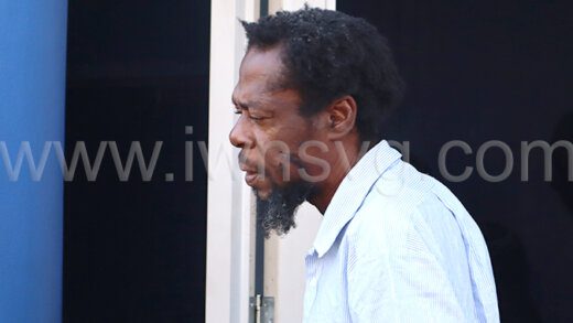 Andre Bushay leaves the Kingstown Magistrate’s Court on April 2, 2024.
