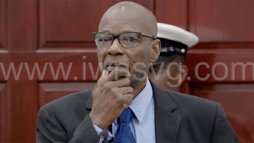 MP for West Kingstown, opposition lawmaker Daniel Cummings speaking in Parliament on April 4, 2024.