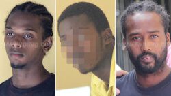 From left Javid Da Silva and the teen who are jointly charged with manslaughter, and Lisroy Bacchus, who is accused of helping them to dispose of the body of their alleged victim, in March 2023 photos.