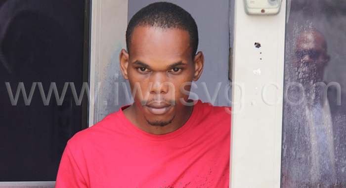 The defendant, Keran Williams leaves the Kingstown Magistrate's Court on April 22, 2024.