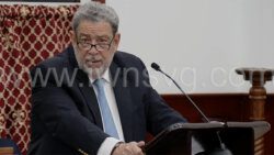 Prime Minister Ralph Gonsalves speaking in an April 4, 2024 photo. 