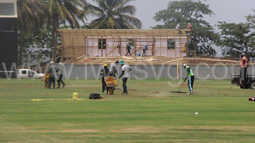 Work on the Arnos Vale Sports Complex on Tuesday, May 7, 2024. 