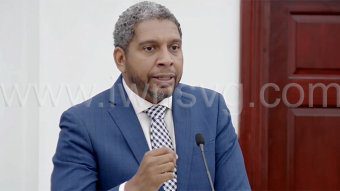 Finance Minister Camillo Gonsalves in a May 9, 2024 photo.