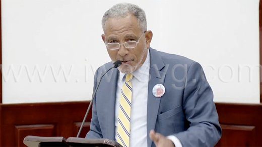 Opposition Leader Godwin Friday speaking in a May 9, 2024 photo.