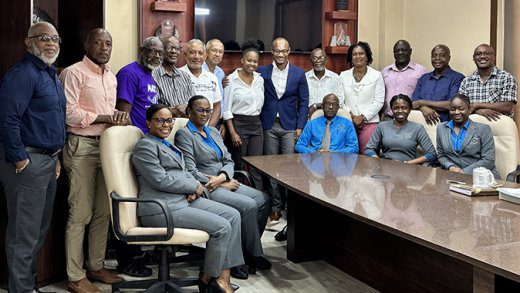 The NDP and NIS teams after their meeting on May 21, 2024.
