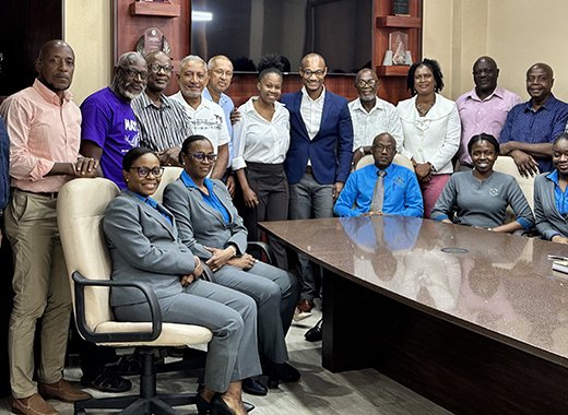 The NDP and NIS teams after their meeting on May 21, 2024.