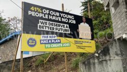 An NDP billboard in Villa.