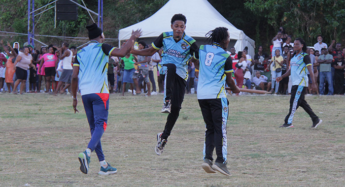 Owia Strikers celebrate their victory against Byera Linkers. 