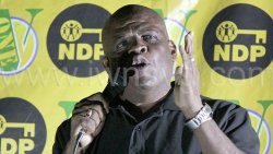 Former North Leeward MP, Roland "Patel" Matthews speaking at the New Democratic Party's village meeting in North Leeward on Tuesday, April 7, 2024.