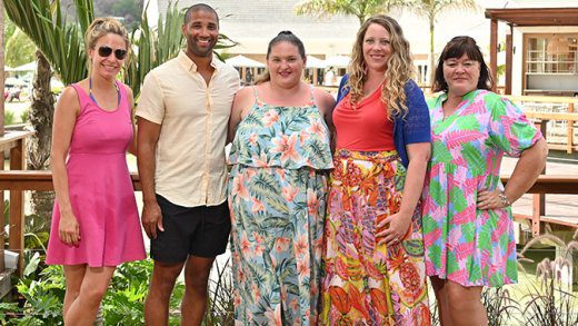 From left: Travel Advisors Carlie Finch, Robert and Kira Solomon, Heather Tate and Alicia Rampy. 