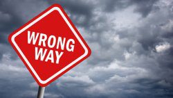 wrong way
