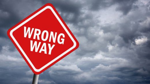wrong way