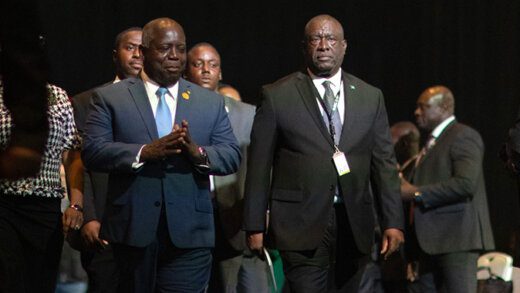 Prime Minister of the Bahamas, Philip Davis arrives at the opening ceremony of the 31st Afreximbank Annual Meeting and the Third AfriCaribbean Trade and Investment Forum in Nassau on Thursday, June 13, 2024.