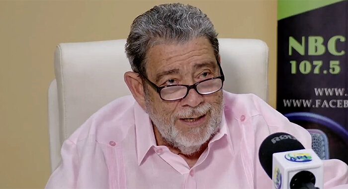 Prime Minister Ralph Gonsalves speaking during a national address on Sunday, June 30, 2024. On Monday, July 1, 2024, he urged people who cand to return to work 
