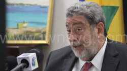 Prime Minister Ralph Gonsalves speaking at a press conference in Kingstown on Monday, June 3, 2024.