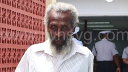 The defendant, 71-year-old Rismore Mayers, leaves the Georgetown Magistrate's Court on May 27, 2024.
