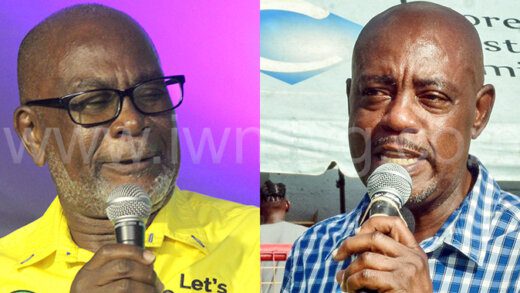 Central Kingstown MP, St. Clair Leacock, left, and S. Windward MP, Frederick "Gustaus" Stephenson.