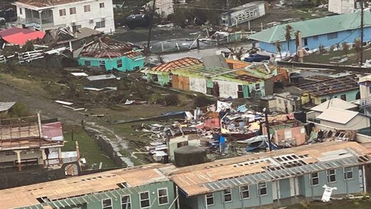 Canouan after the passage of Hurricane Beryl, on Monday, July 1, 2024.