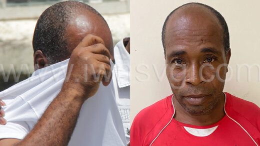 Delroy Quashie, seen in a 2021 police photo, hides his face as he returns to prison after his sentencing on June 28, 2024.