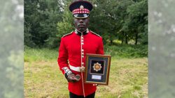 Delwyn Dellpesche, of Evesham, completed his training as a King’s Guard, receiving accolades for Best Drill & Turn Out and the Major General's Section Award. 
