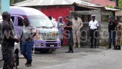 Police at the scene in Ottley Hall on Saturday, June 29, 2024, where van driver Ekron Edwards was shot as kill even as the nation was being urged to prepare for the impending passage of Hurrican Beryl, which is expected to impact the country later today, Monday July 1, 2024.