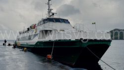 The "Fast Ferry", Jaden Sun docked at the Grenadines Wharf in Kingstown on Tuesday, July 11, 2024.