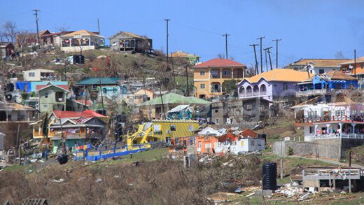 the southern Grenadine island of Mayreau on Thursday, July 4, 2024, after the passage of Hurricane Beryl on Monday, July 1, 2024.