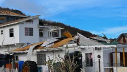 A guest house in Union Island damaged by the passage of Hurricane Beryl on July 1, 2024. (Photo: Facebook/APISVG)
