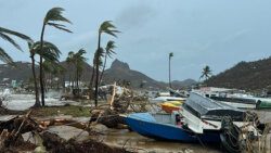 A photo of the damage left by Hurricane Beryl in Union Island on Monday, July 1, 2024.