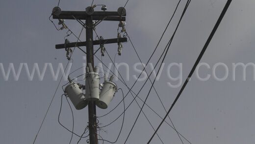 An electricity pole in Mayreau that was damaged by the passage of Hurricane Beryl on July 1, 2024.