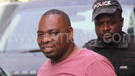 The accused, Julian Moore, outside the Serious Offences Court in Kingstown on Monday, Aug. 19, 2024. 