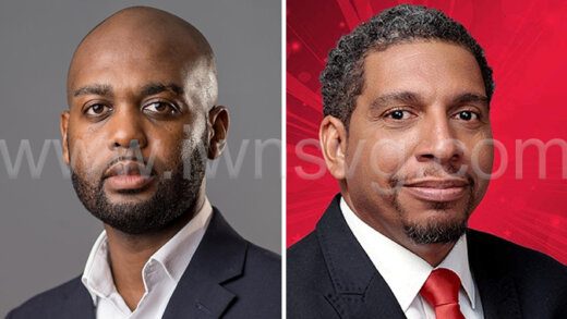 President of Cricket West Indies, Kishore Shallow, left, is favoured among Vincentians as a better alternative to Prime Minister Ralph Gonsalves, performing better in a poll than the PM's son, East St. George MP, Minister of Finance Camillo Gonsalves, right.