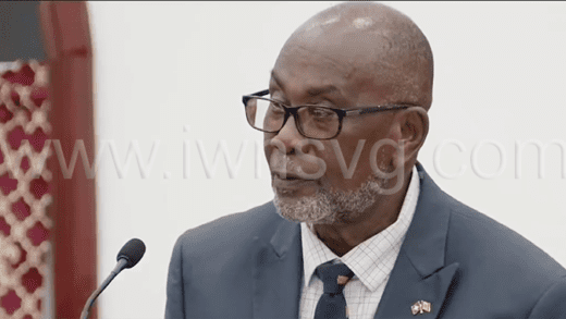 MP for Central Kingstown, St. Clair Leacock, speaking in Parliament on July 18, 2024.