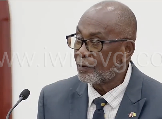 MP for Central Kingstown, St. Clair Leacock, speaking in Parliament on July 18, 2024.
