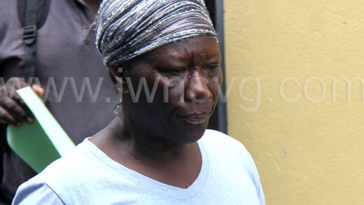 The accused, Venus Porter, outside Serious Offences Court in Kingstown on Tuesday, Aug. 13, 2024.