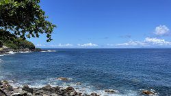 Clear skies over North Windward, St. Vincent with St. Lucia’s Pitons visible on Thursday, Sept. 5, 2024.