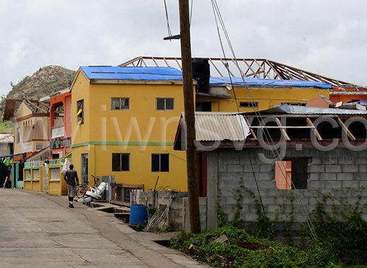Damaged houses in Union Island on Aug. 24, 2024.