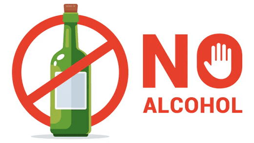 No alcohol
