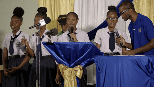 West St. George Secondary School students at their anniversary celebrations on Monday, Sept. 16, 2024. (Photo: API)