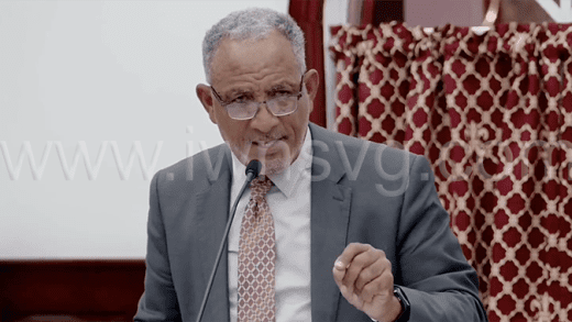 Opposition Leader Godwin Friday speaking in Parliament on Tuesday, Oct. 29, 2024.