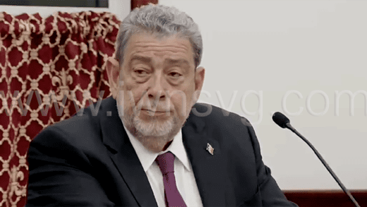 Prime Minister Ralph Gonsalves speaking in Parliament on Tuesday, October 29, 2024.