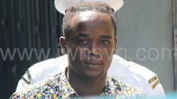 Murder accused Aldon Thomas outside the Serious Offences Court on Thursday, Nov. 7, 2024.