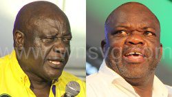 NDP candidate for South Windward, Andrew John, left, and Education Minister, Curtis King.