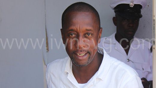 The defendant, Hudson Prescod leaves the Kingstown Magistrate's Court on Tuesday, Nov. 5, 2024.